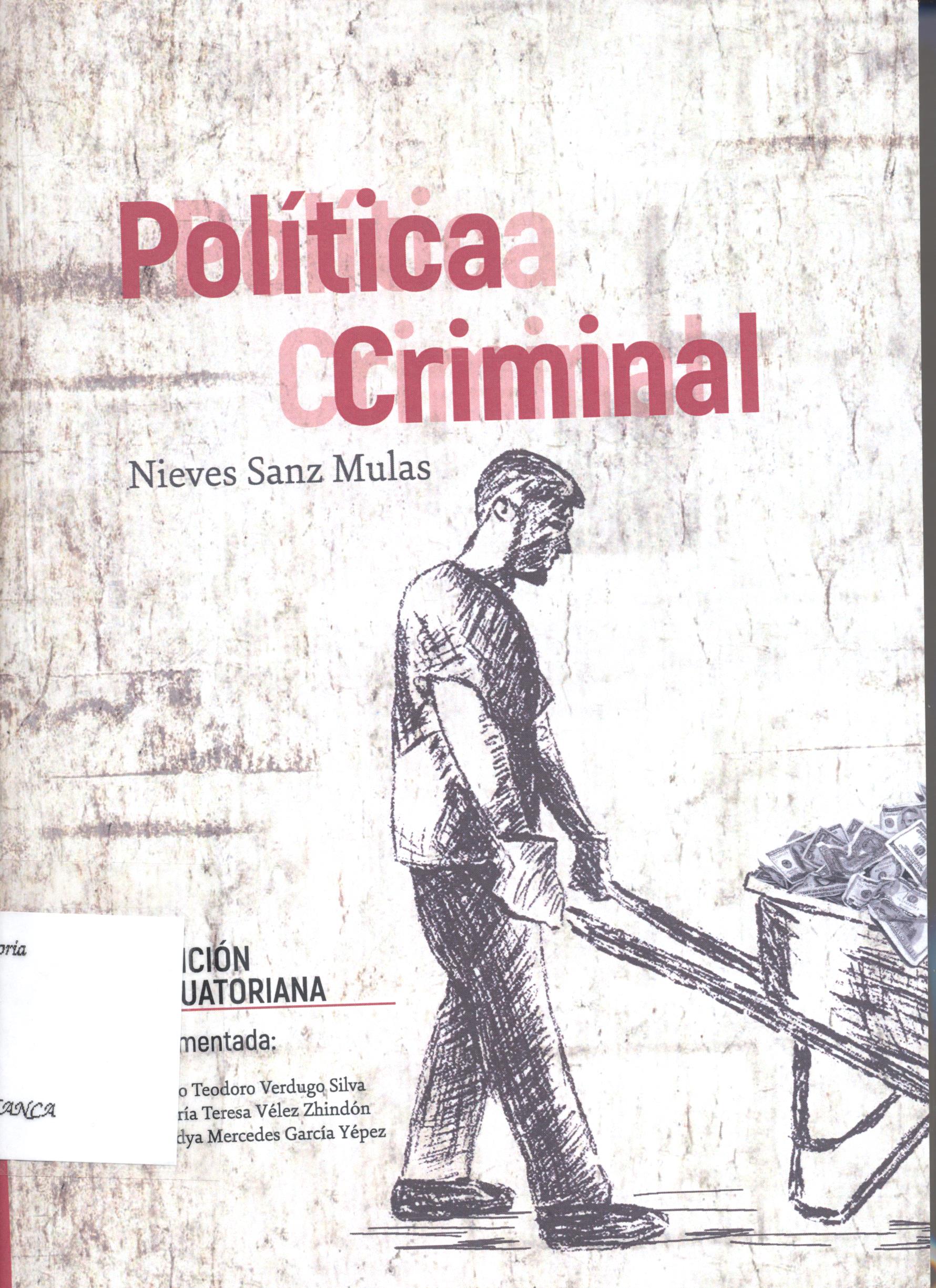 Imagen de portada del libro Política criminal