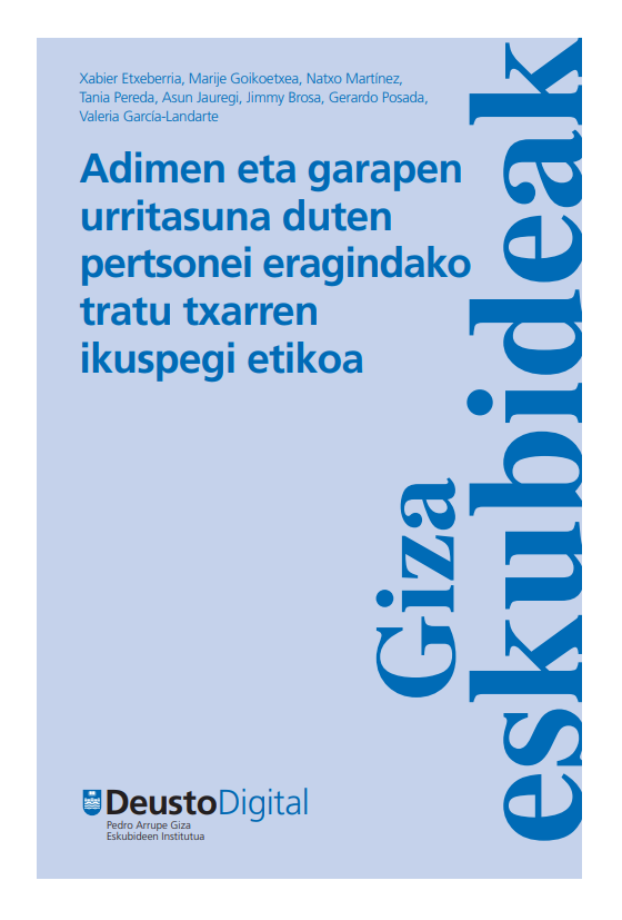 Imagen de portada del libro Adimen eta garapen urritasuna duten pertsonei eragindako tratu txarren ikuspegi etikoa