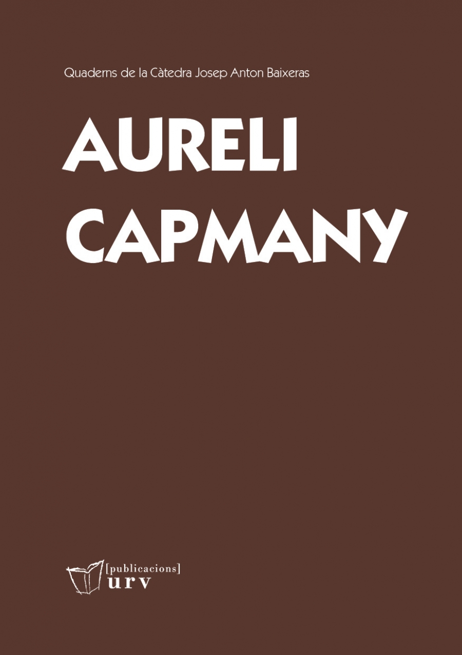 Imagen de portada del libro Aureli Capmany