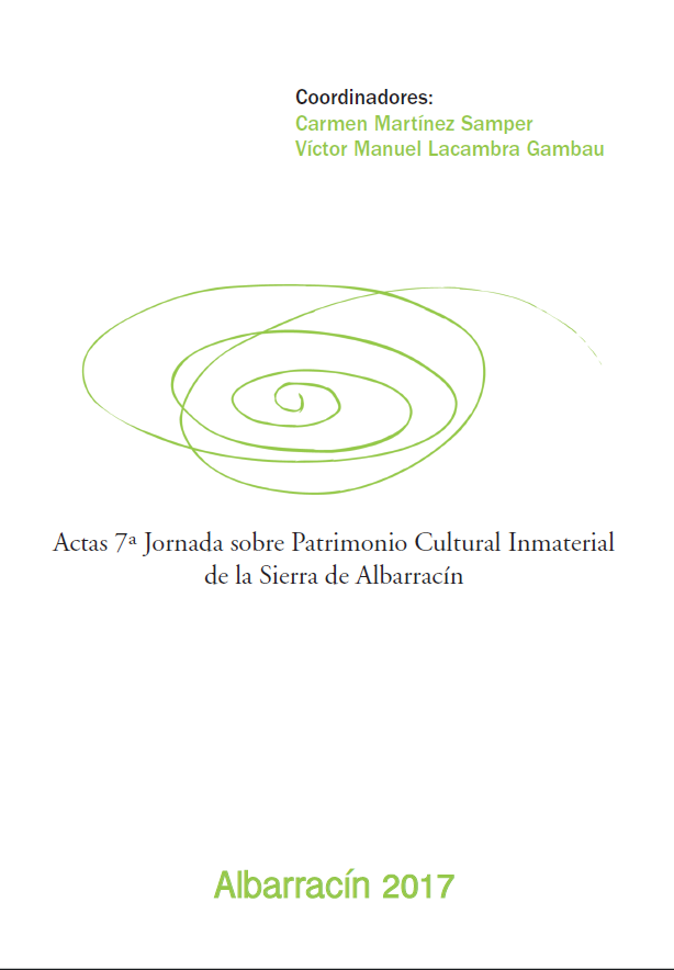 Imagen de portada del libro Actas 7ª Jornada sobre Patrimonio Cultural Inmaterial de la Sierra de Albarracín