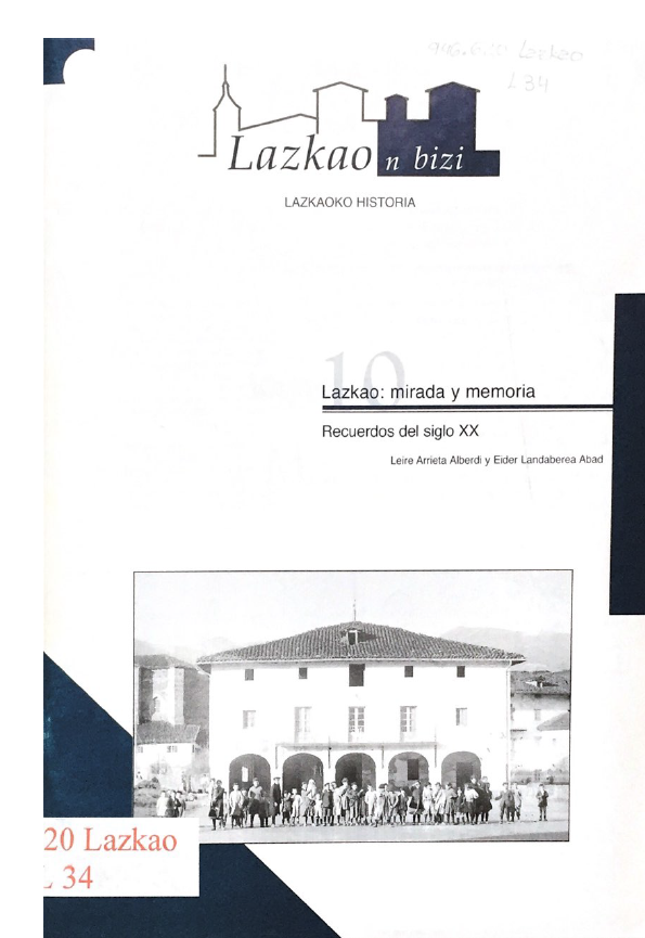 Imagen de portada del libro Lazkao, mirada y memoria