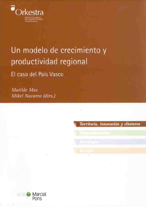 Imagen de portada del libro Un modelo de crecimiento y productividad regional