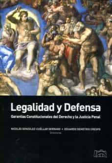 Imagen de portada del libro Legalidad y defensa