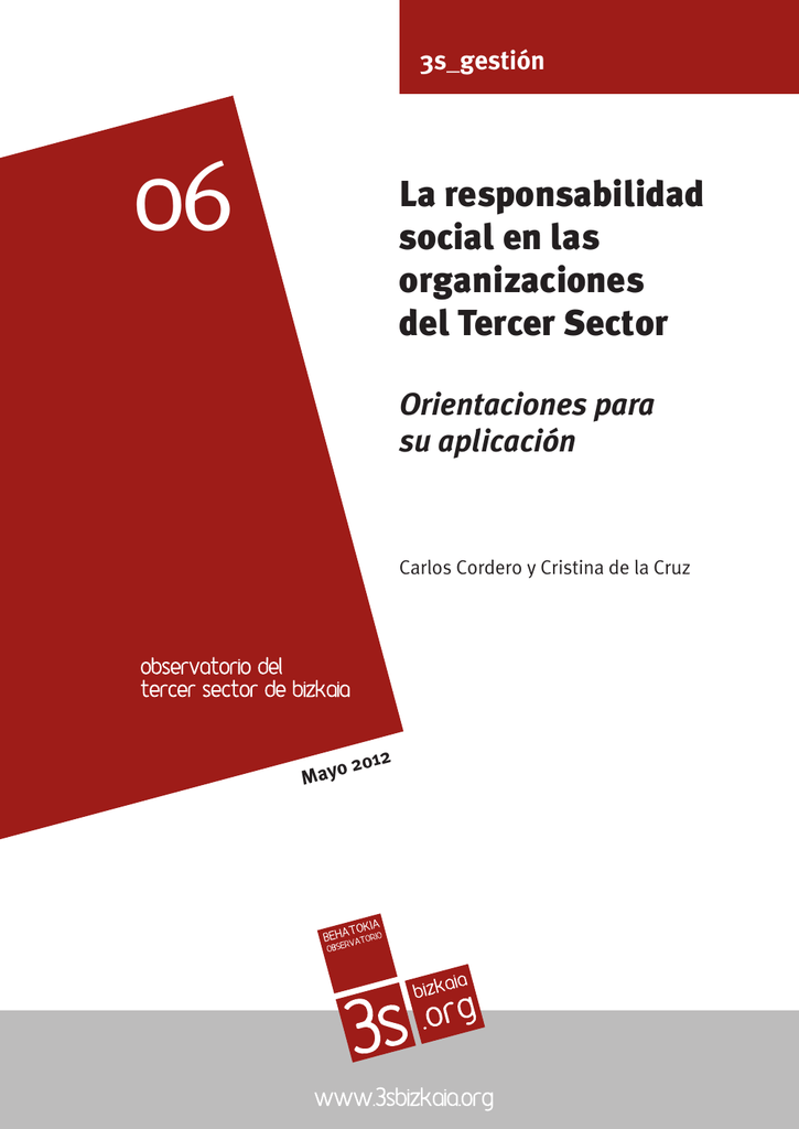 Imagen de portada del libro La responsabilidad social en las organizaciones del tercer sector