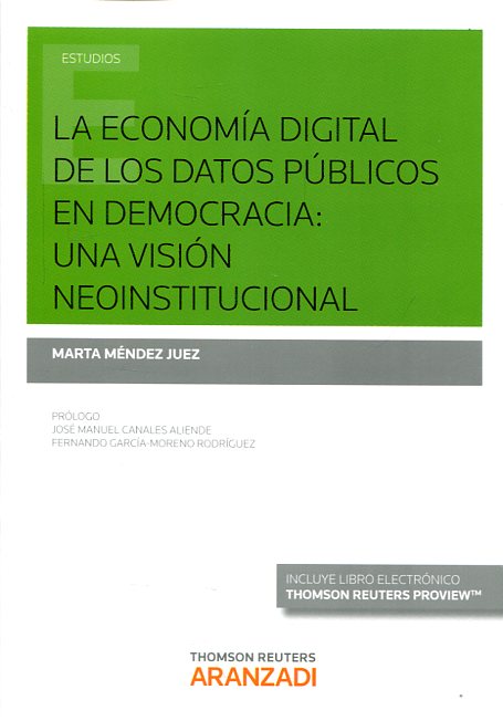 Imagen de portada del libro La economía digital de los datos públicos en democracia