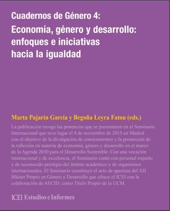 Imagen de portada del libro Economía, género y desarrollo