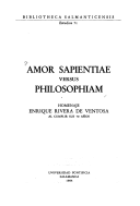 Imagen de portada del libro Amor sapientiae versus philosophiam