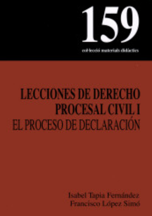 Imagen de portada del libro Lecciones de derecho procesal civil I