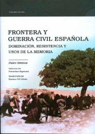 Imagen de portada del libro Frontera y guerra civil española