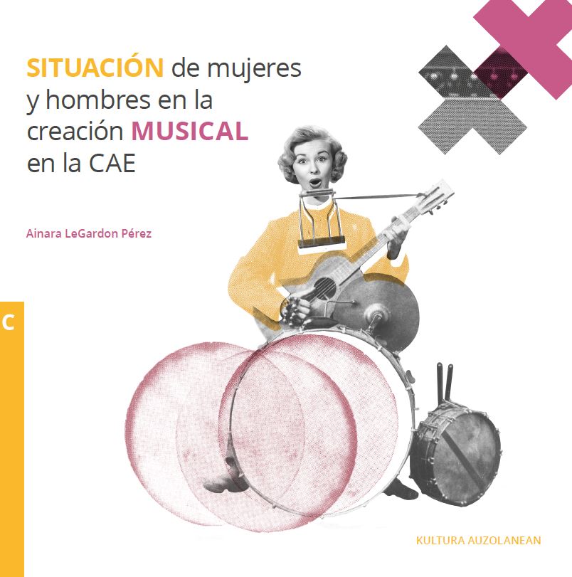 Imagen de portada del libro Situación de mujeres y hombres en la creación musical en la CAE