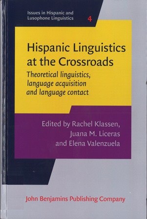 Imagen de portada del libro Hispanic linguistics at the crossroads