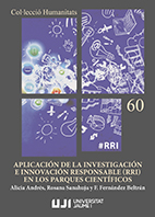 Imagen de portada del libro Aplicación de la investigación e innovación responsable (RRI) en los parques científicos