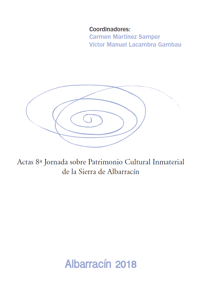 Imagen de portada del libro Actas 8ª Jornada sobre Patrimonio Cultural Inmaterial de la Sierra de Albarracín