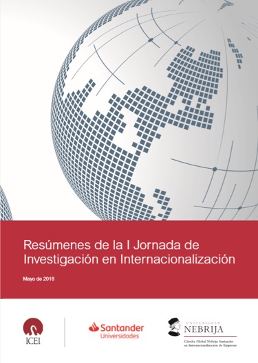 Imagen de portada del libro Resúmenes de la I Jornada de Investigación en Internacionalización