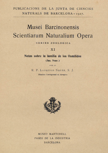 Imagen de portada del libro Notas sobre la familia de los osmílidos (Insectos: Neurópteros)