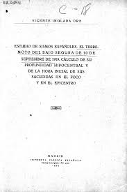 Imagen de portada del libro Estudio de sismos españoles