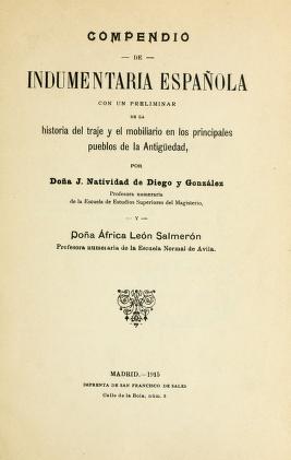 Imagen de portada del libro Compendio de indumentaria española