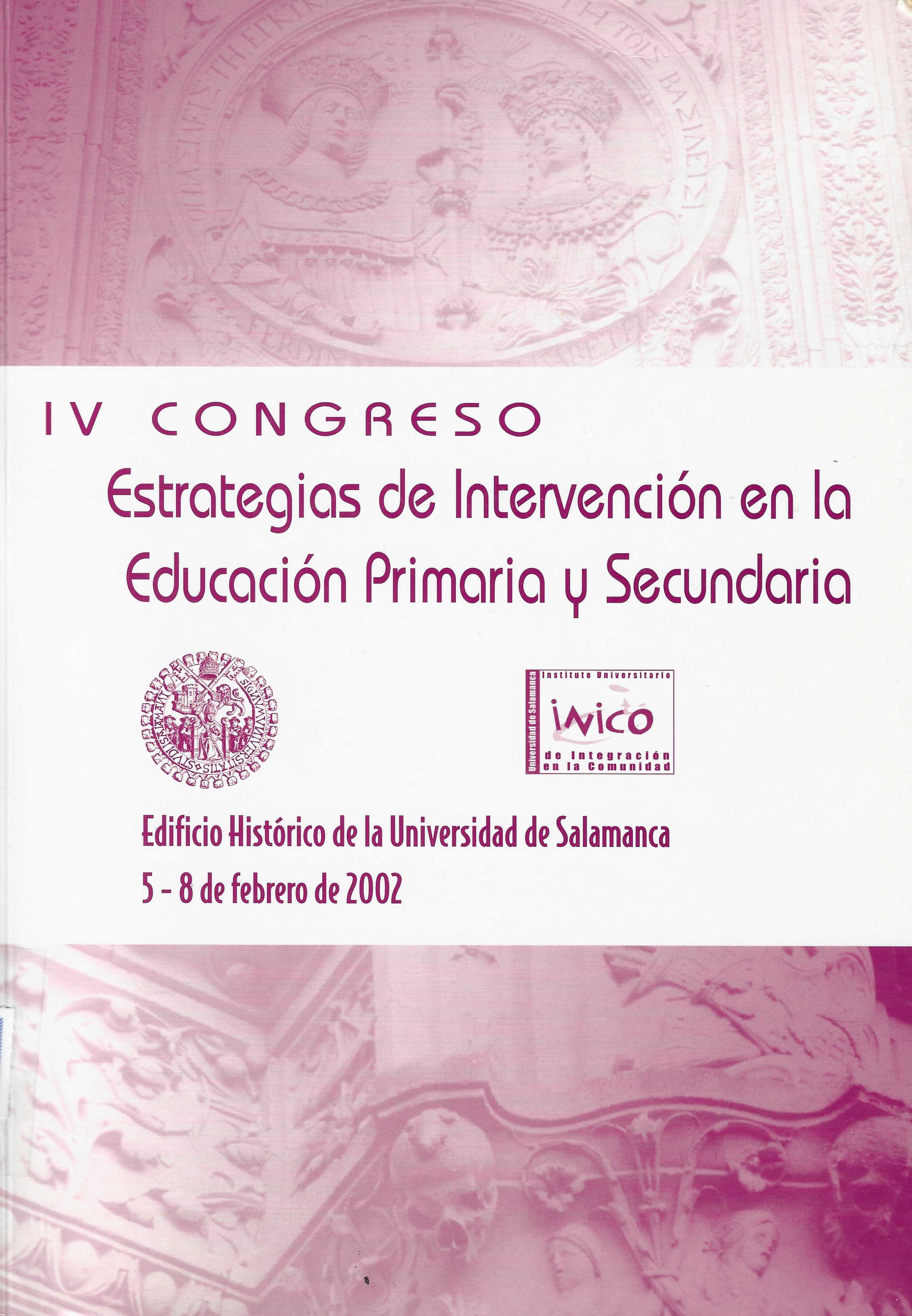 Imagen de portada del libro IV Congreso "Estrategias de intervención en la Educación Primaria y Secundaria"