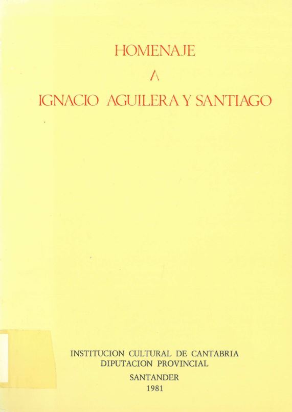 Imagen de portada del libro Homenaje al Iltmo. Sr. D. Ignacio Aguilera y Santiago