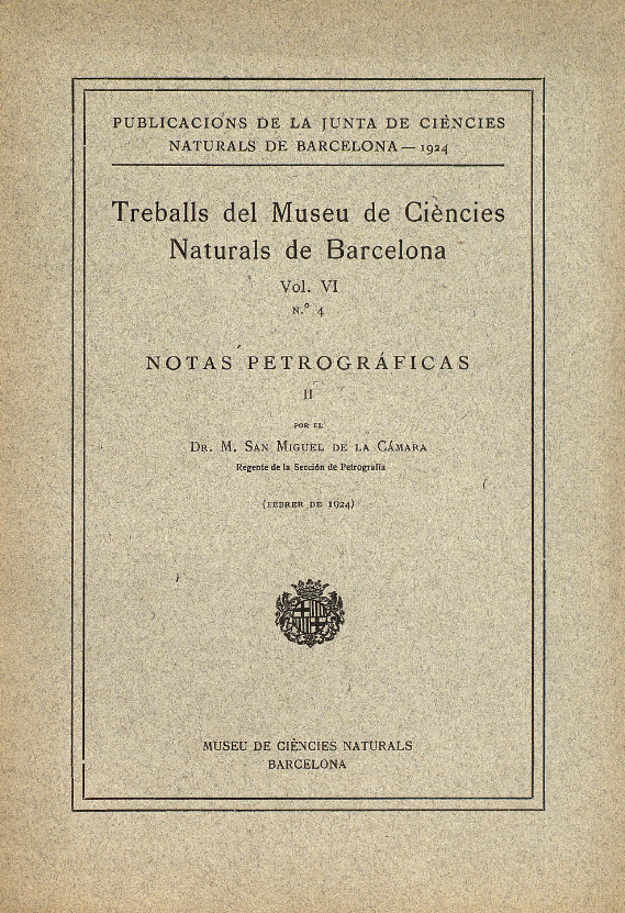 Imagen de portada del libro Notas petrográficas II