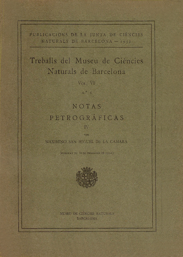 Imagen de portada del libro Notas petrográficas IV