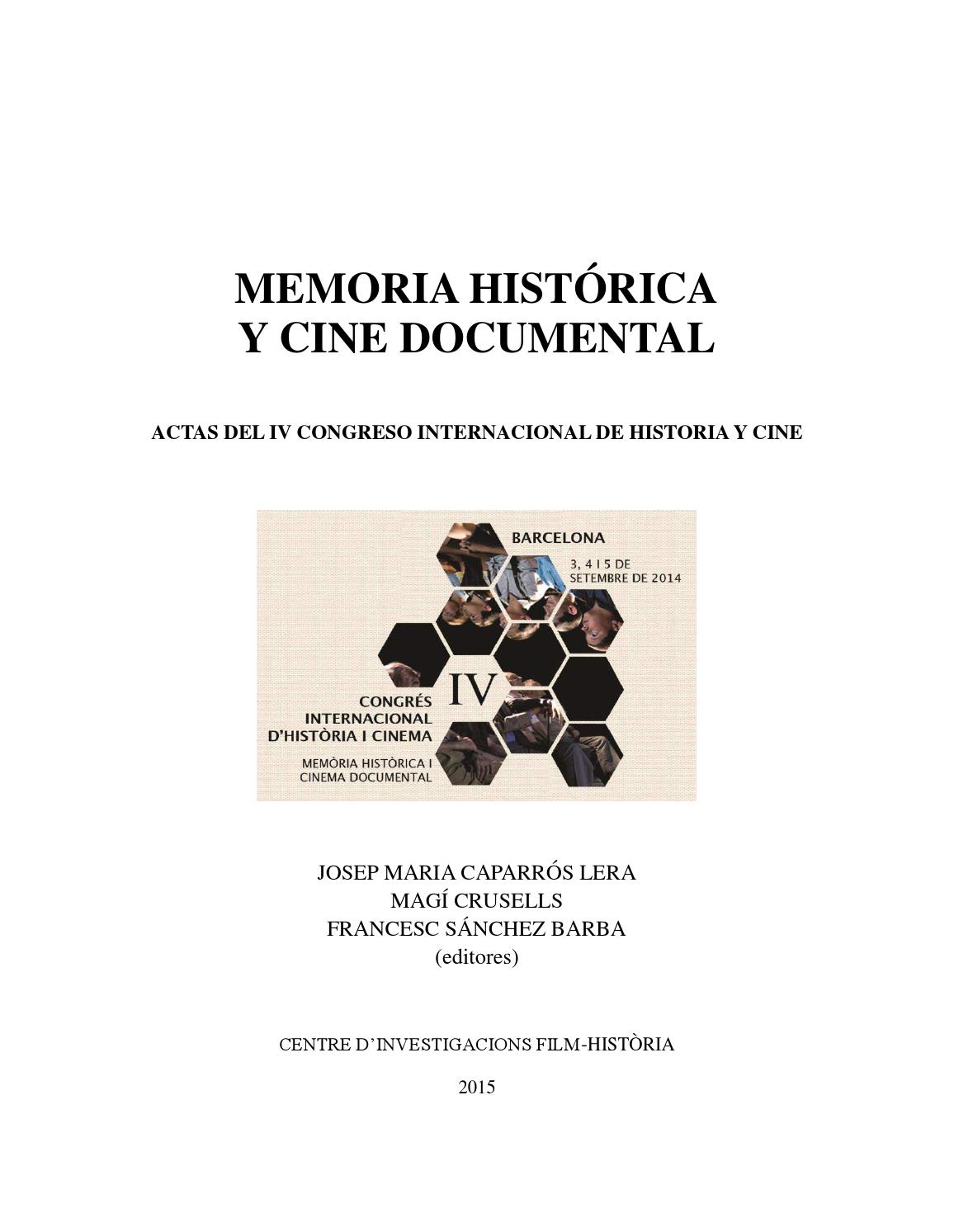 Imagen de portada del libro Memoria histórica y cine documental