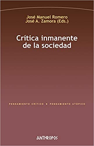 Imagen de portada del libro Crítica inmanente de la sociedad