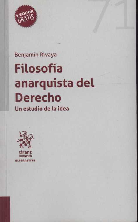 Imagen de portada del libro Filosofía anarquista del derecho