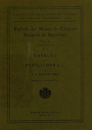 Imagen de portada del libro Catàleg dels Pupillidae S. L.