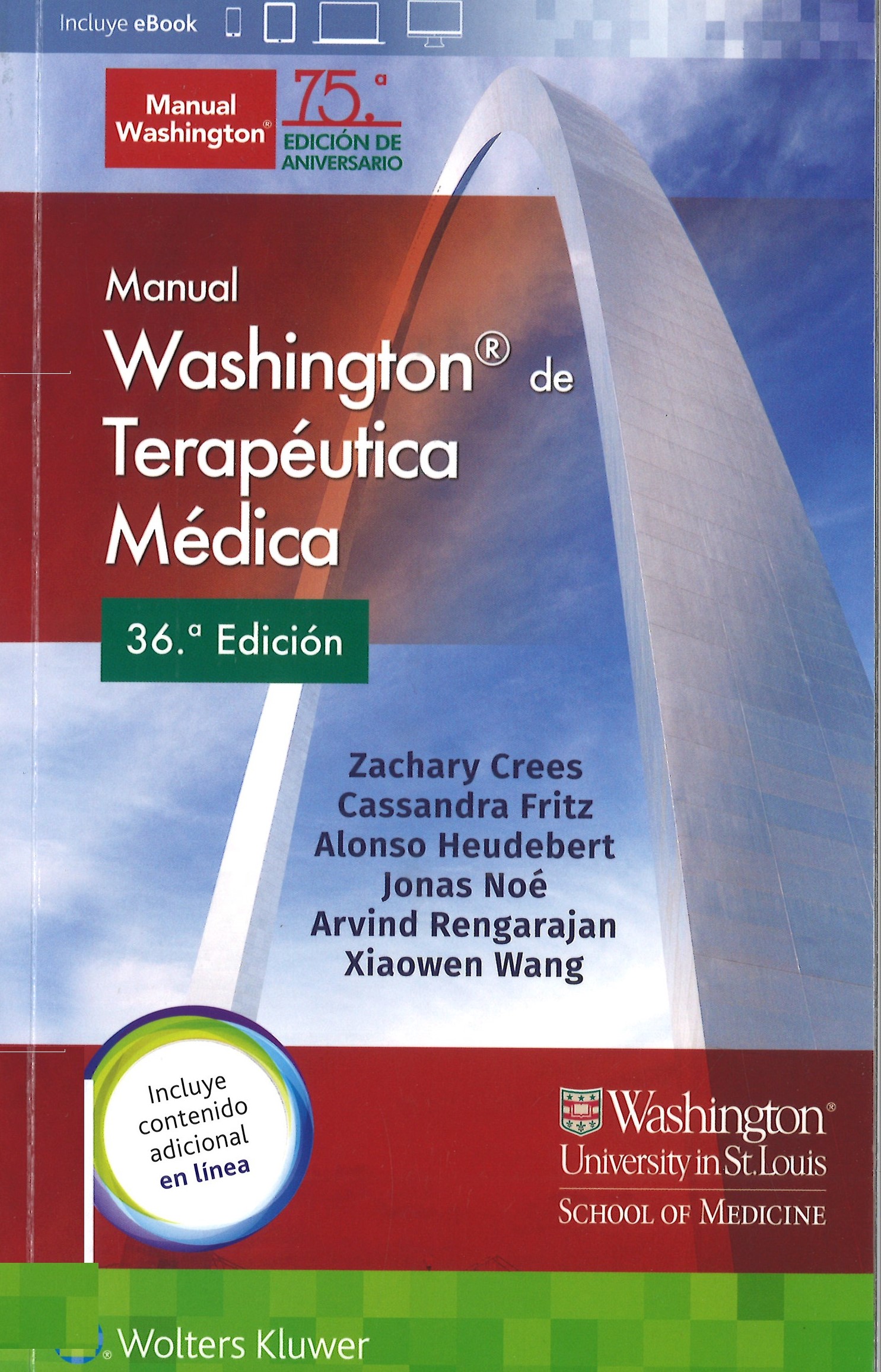 Imagen de portada del libro Manual Washington de terapéutica médica