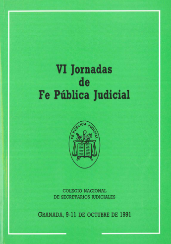 Imagen de portada del libro VI Jornadas de Fe Pública Judicial