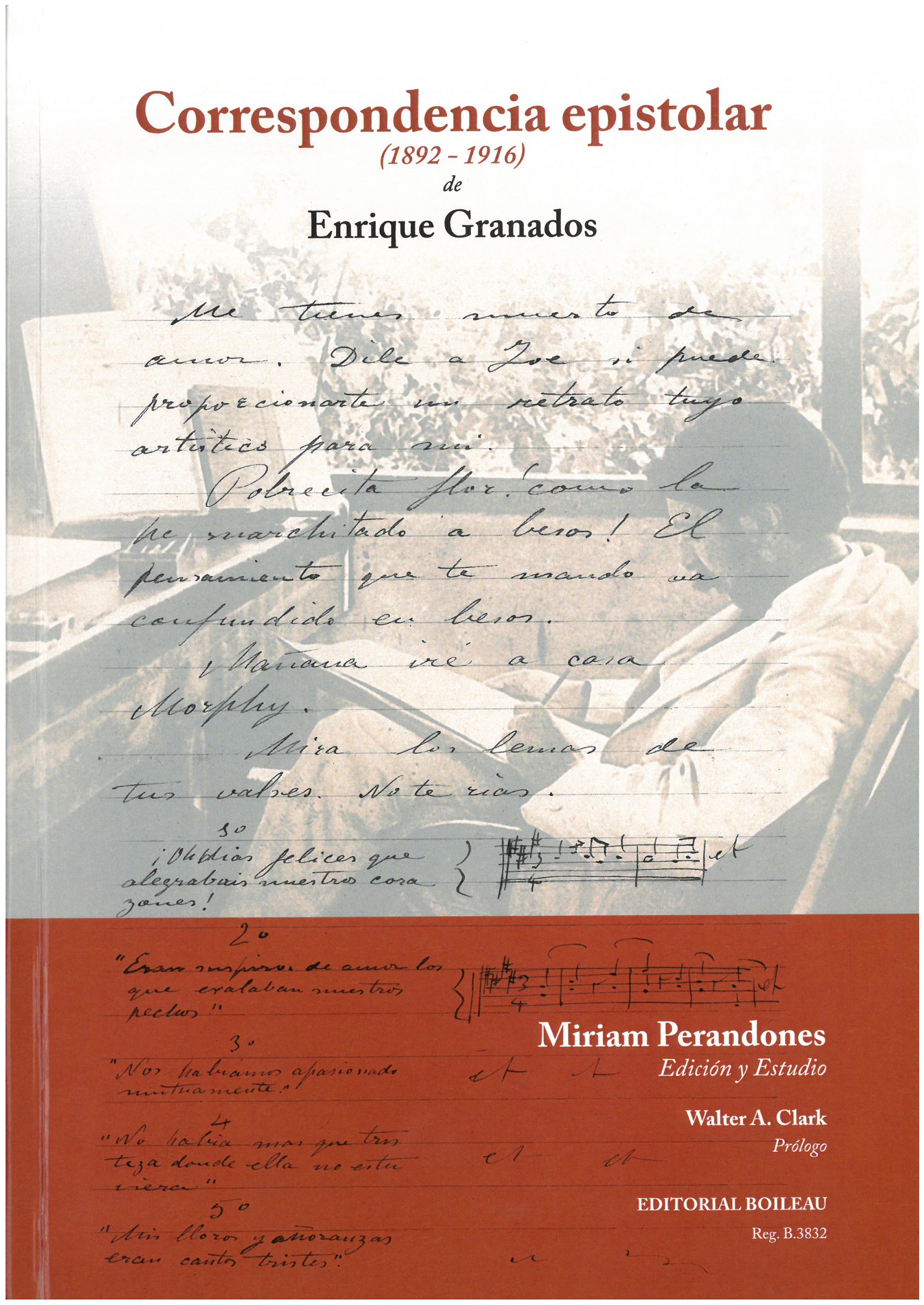 Imagen de portada del libro Correspondencia epistolar (1892-1916) de Enrique Granados