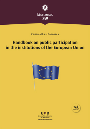 Imagen de portada del libro Handbook on public participation in the institutions of the European Union