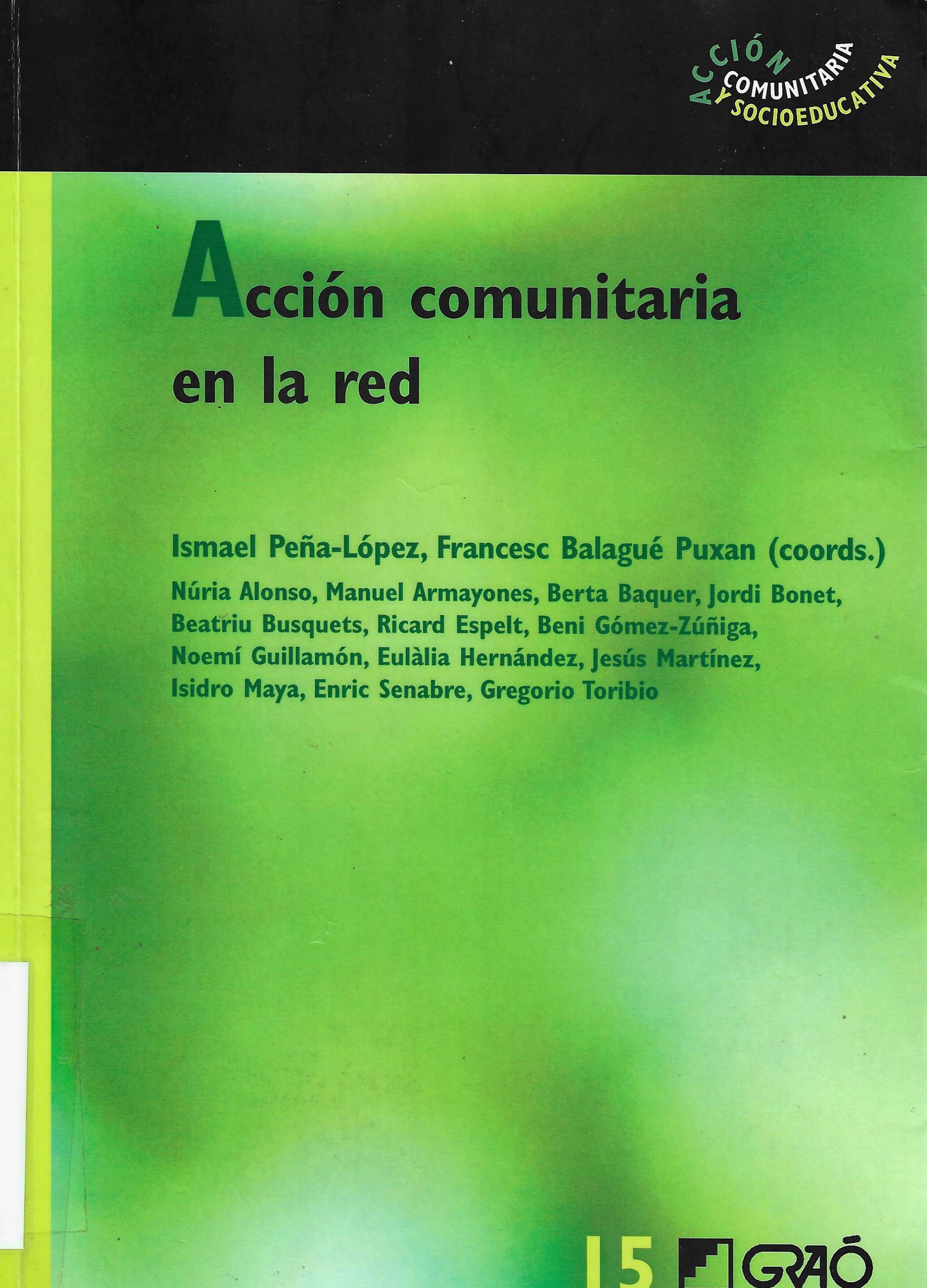 Imagen de portada del libro Acción comunitaria en la red