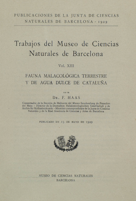 Imagen de portada del libro Fauna malacológica terrestre y de agua dulce de Cataluña