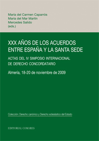 Imagen de portada del libro XXX años de los acuerdos entre España y la Santa Sede