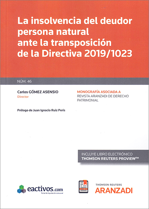 Imagen de portada del libro La insolvencia del deudor persona natural ante la transposición de la Directiva 2019/1023