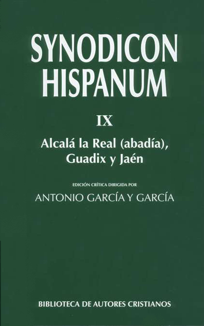 Imagen de portada del libro Synodicon Hispanum IX