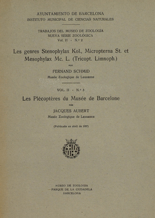 Imagen de portada del libro Les Plécopteres du Musée de Barcelona