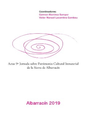 Imagen de portada del libro Actas 9ª Jornada sobre Patrimonio Cultural Inmaterial de la Sierra de Albarracín