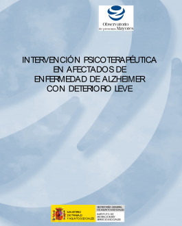 Imagen de portada del libro Intervención psicoterapéutica en afectados de enfermedad de Alzheimer con deterioro leve