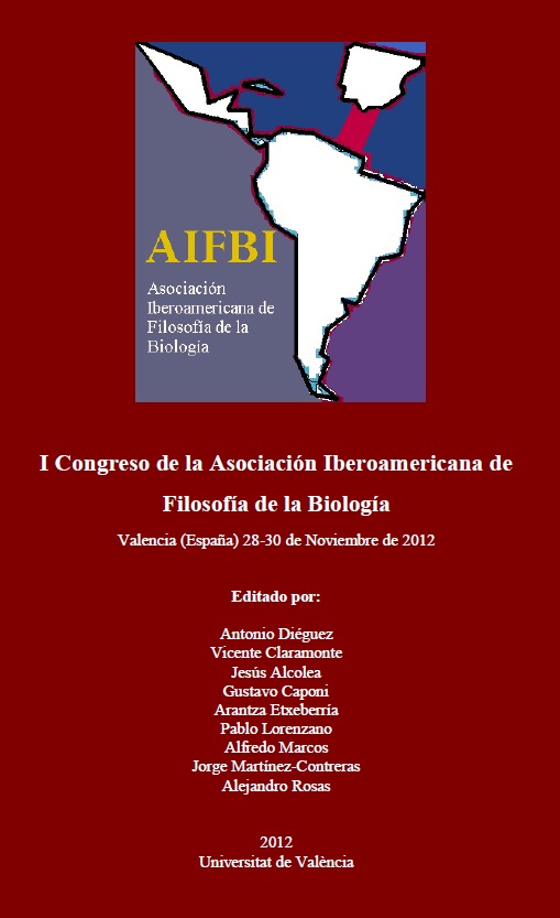 Imagen de portada del libro I Congreso de la Asociación Iberoamericana de Filosofía de la Biología (AIFBI)