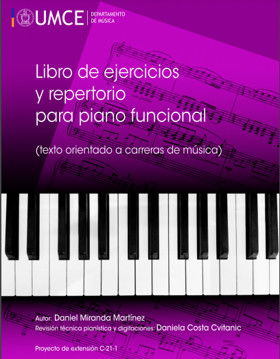 Imagen de portada del libro Libro de ejercicios y repertorio para piano funcional