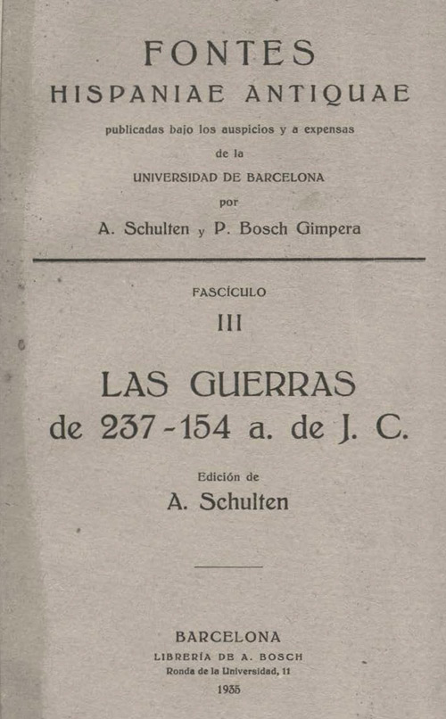 Imagen de portada del libro Las Guerras de 237-154 a. de J.C.