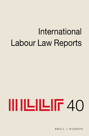 Imagen de portada del libro International Labour Law Reports. Vol. 40