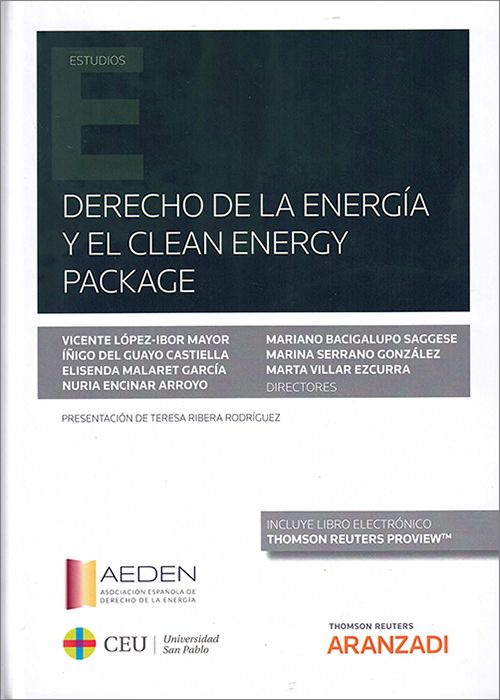 Imagen de portada del libro Derecho de la energía y el " Clean energy package "