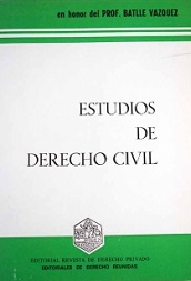 Imagen de portada del libro Estudios de derecho civil