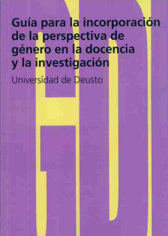 Imagen de portada del libro Guía para la incorporación de la perspectiva de género en la docencia y la investigación