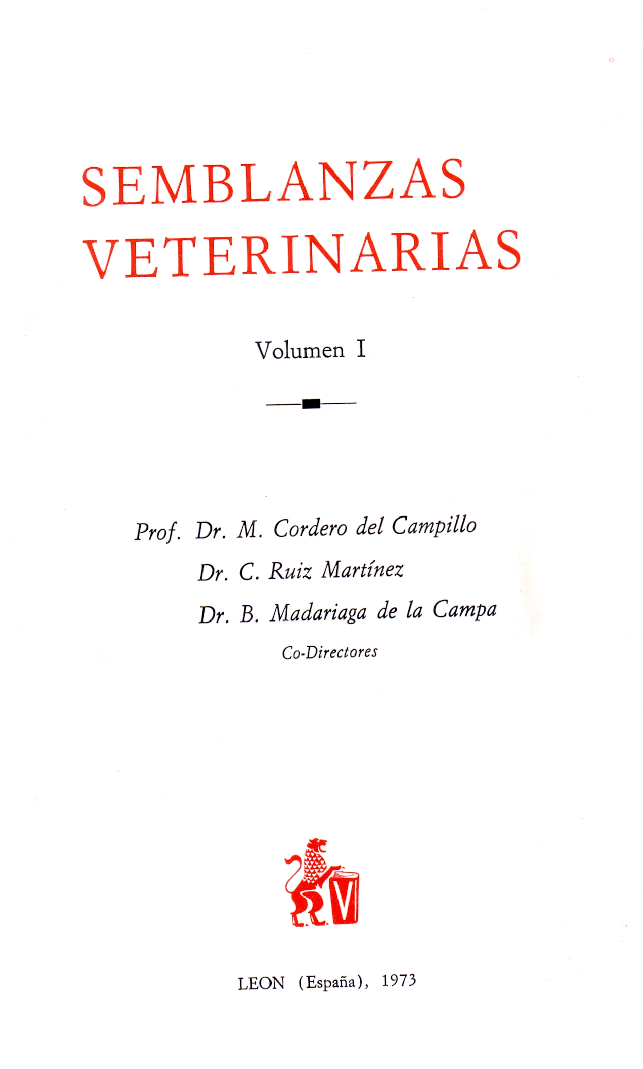 Imagen de portada del libro Semblanzas Veterinarias