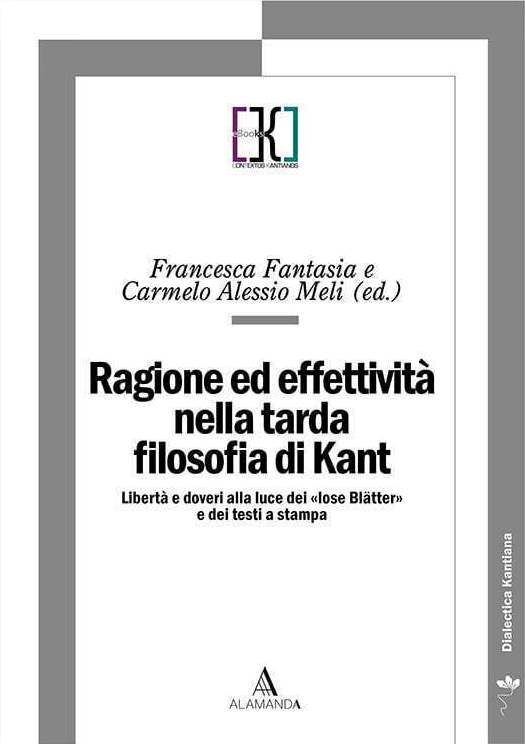 Imagen de portada del libro Ragione ed effettività nella tarda filosofia di Kant